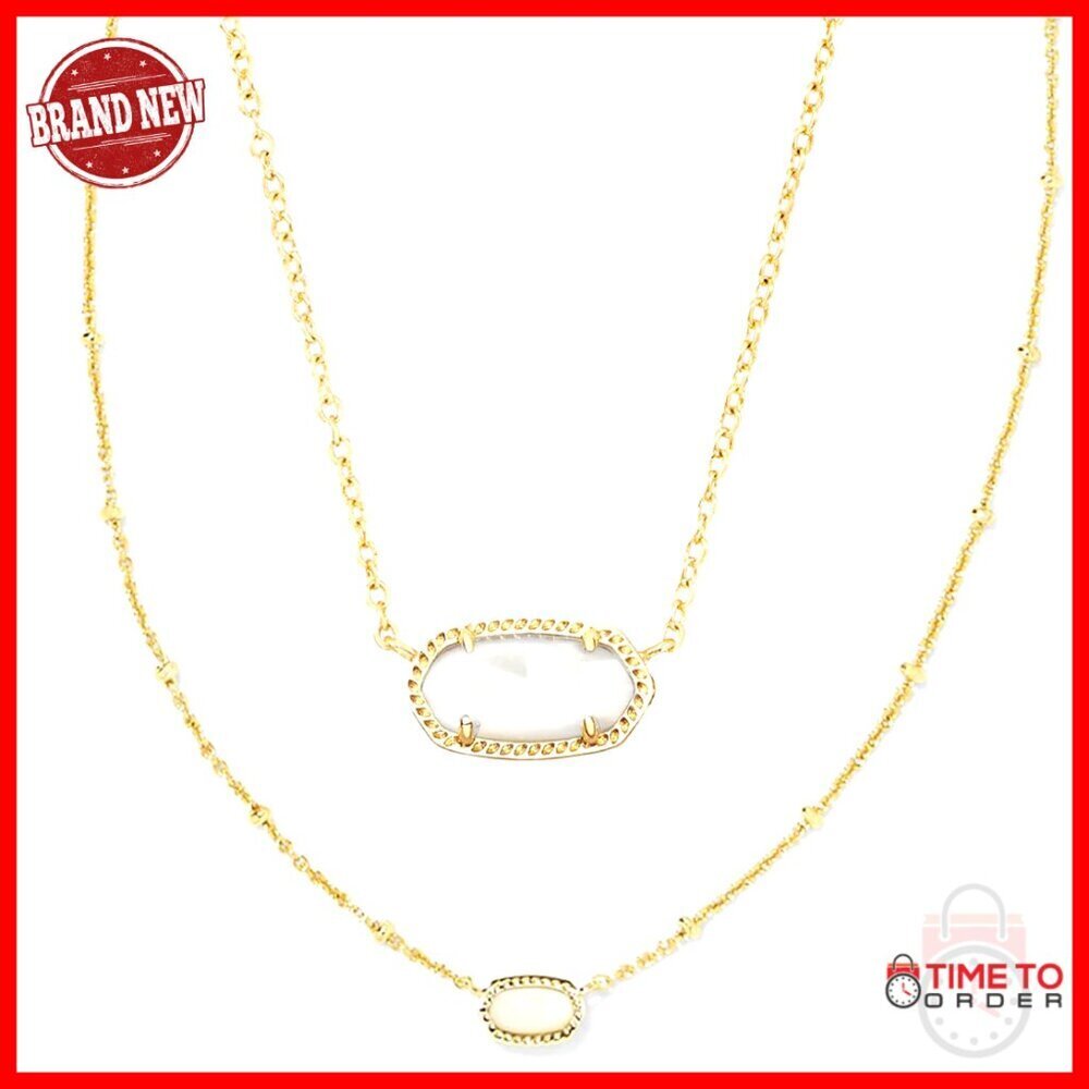 Gold Plated Pearl Pendant Necklace Set with Lobster Clasp